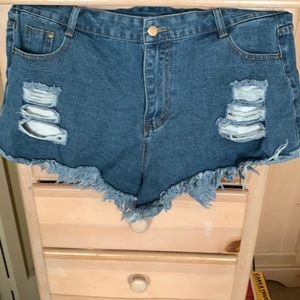 denim shorts